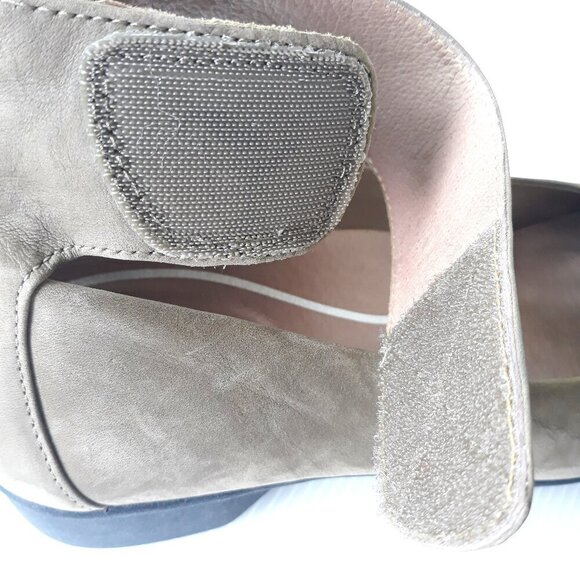 Dansko Lulu Nubuck Leather Ankle Mary Jane Wedge Shoes Taupe 40EU/10US - Picture 3 of 12